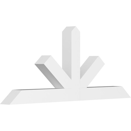 Ekena Millwork Saratoga Architectural Grade PVC Gable Bracket, 84"W x 35"H x 6"D x 6"F, 10/12 Pitch GBP084X35X0606SAR00